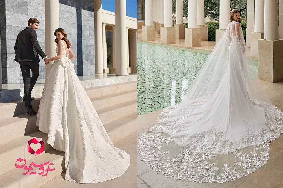 مدل لباس عروس دنباله دار جدید