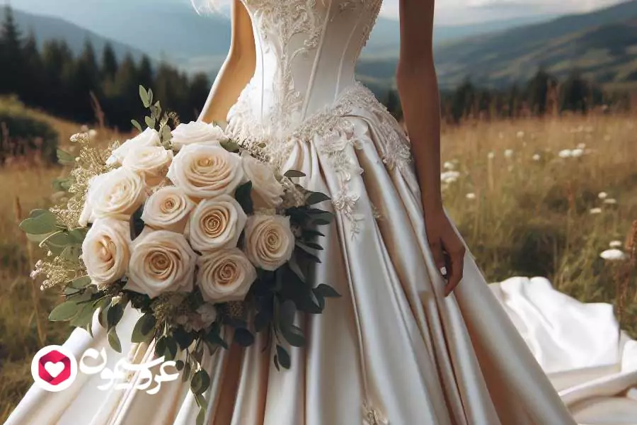 مدل لباس عروس ساتن جدید