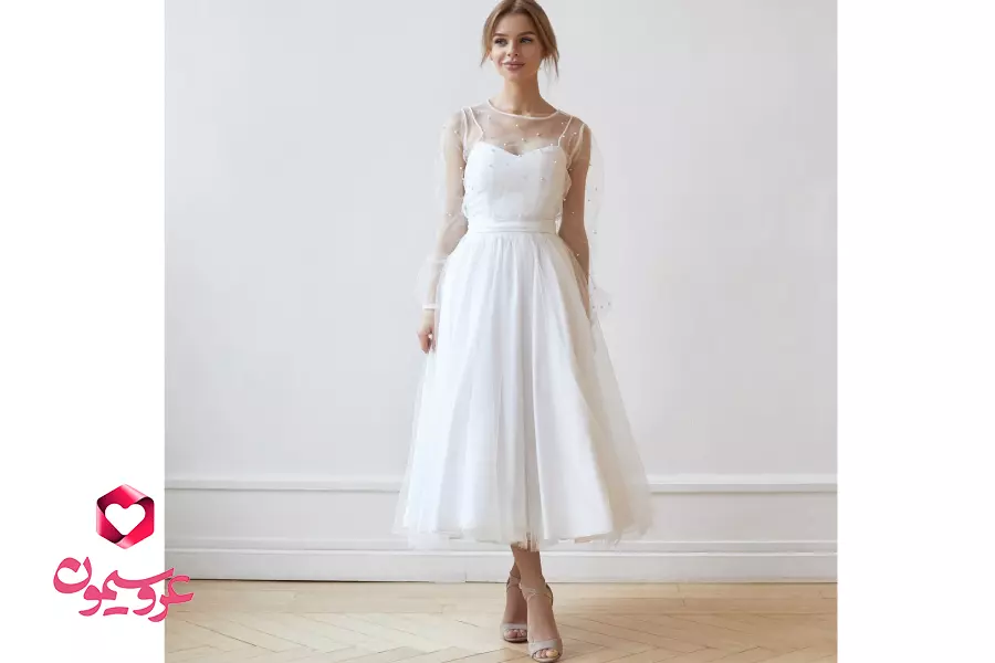 لباس عروس کوتاه پرنسسی